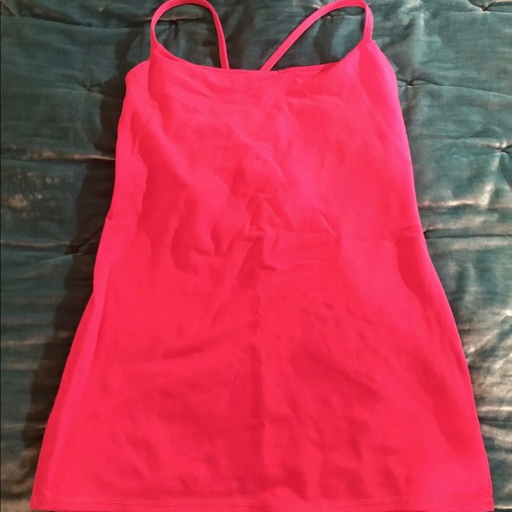 Lululemon Pink Tank Top size 8  with built-in bra